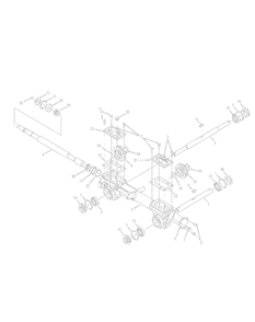 Transmission Assembly Diagram and Parts List for 21AA40M1052 2009 Yard Machines Tiller